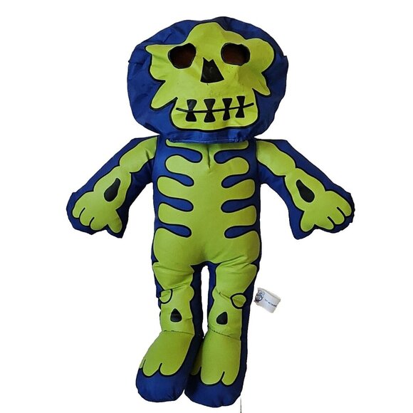 Teddy Bear In Halloween Skeleton Bones Costume Nylon Parachute Stuffed Animal - Picture 2 of 12